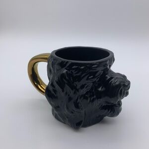 Tabitha Brown Target Dog Mug Coffee/Tea Cup Mug Black Labradoodle W/Gold Handle